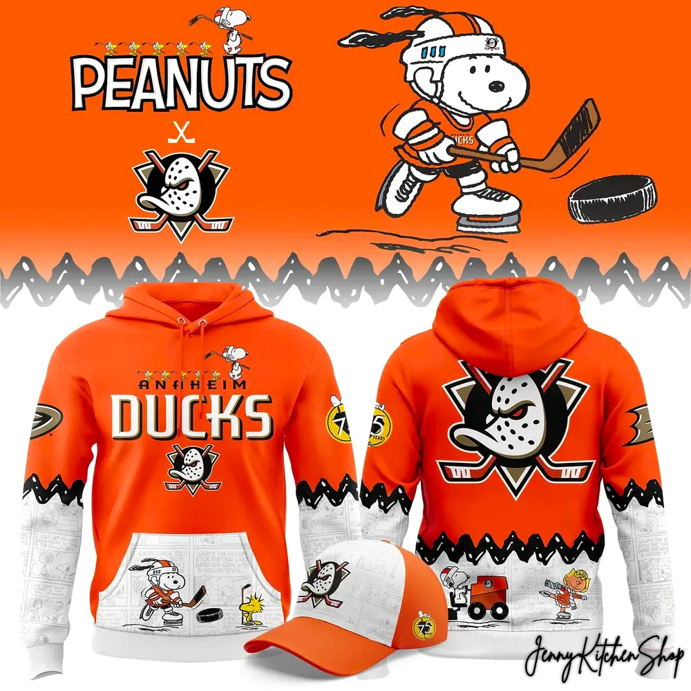 Anaheim Ducks Peanuts Night Special Edition Hoodie