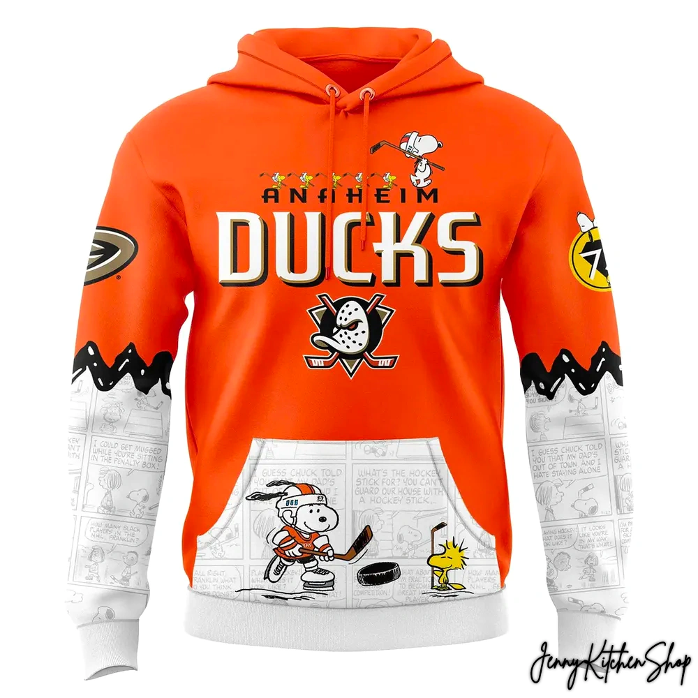 Anaheim Ducks Peanuts Night Special Edition Hoodie