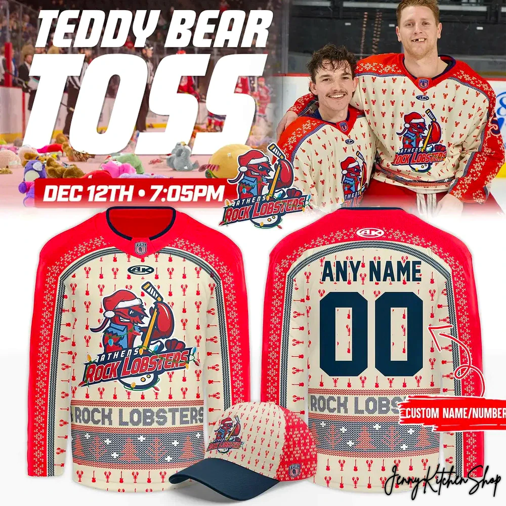 Athens Rock Lobsters Teddy Bear Toss Hockey Jersey
