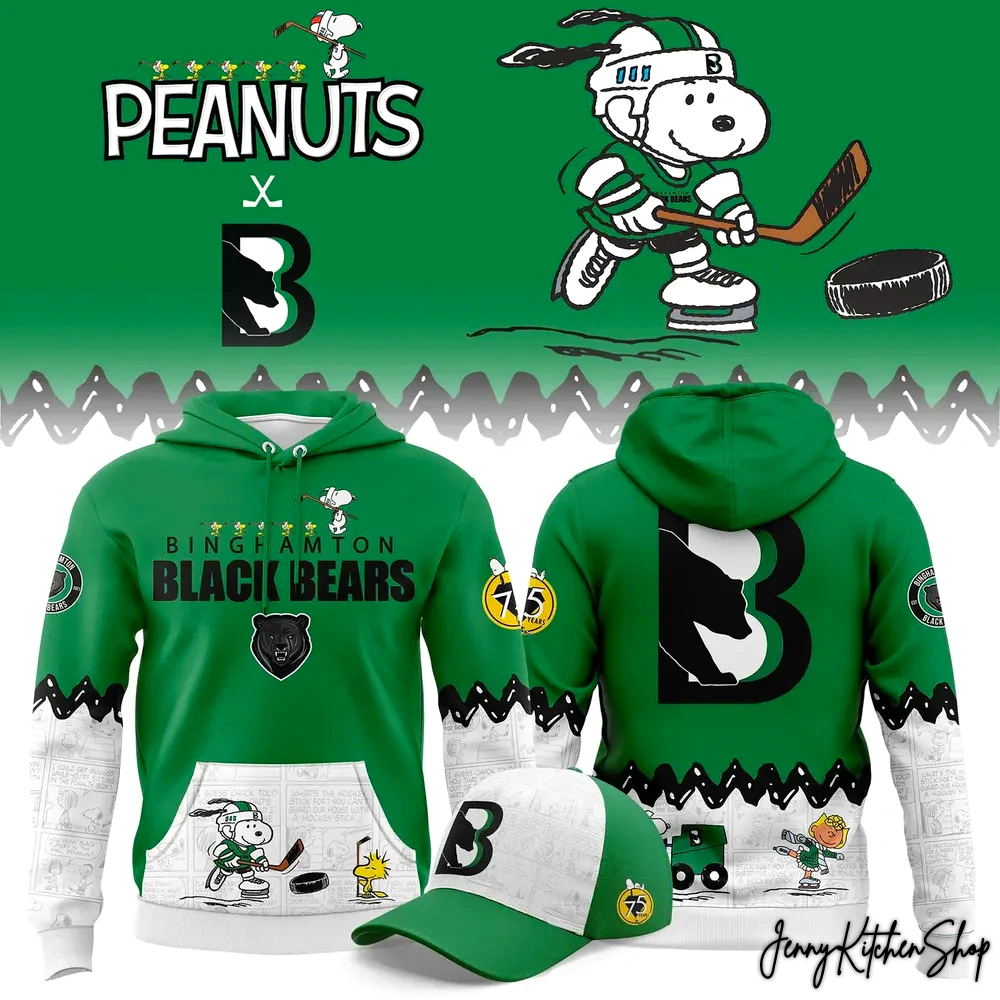 Binghamton Black Bears Peanuts Night Hoodie
