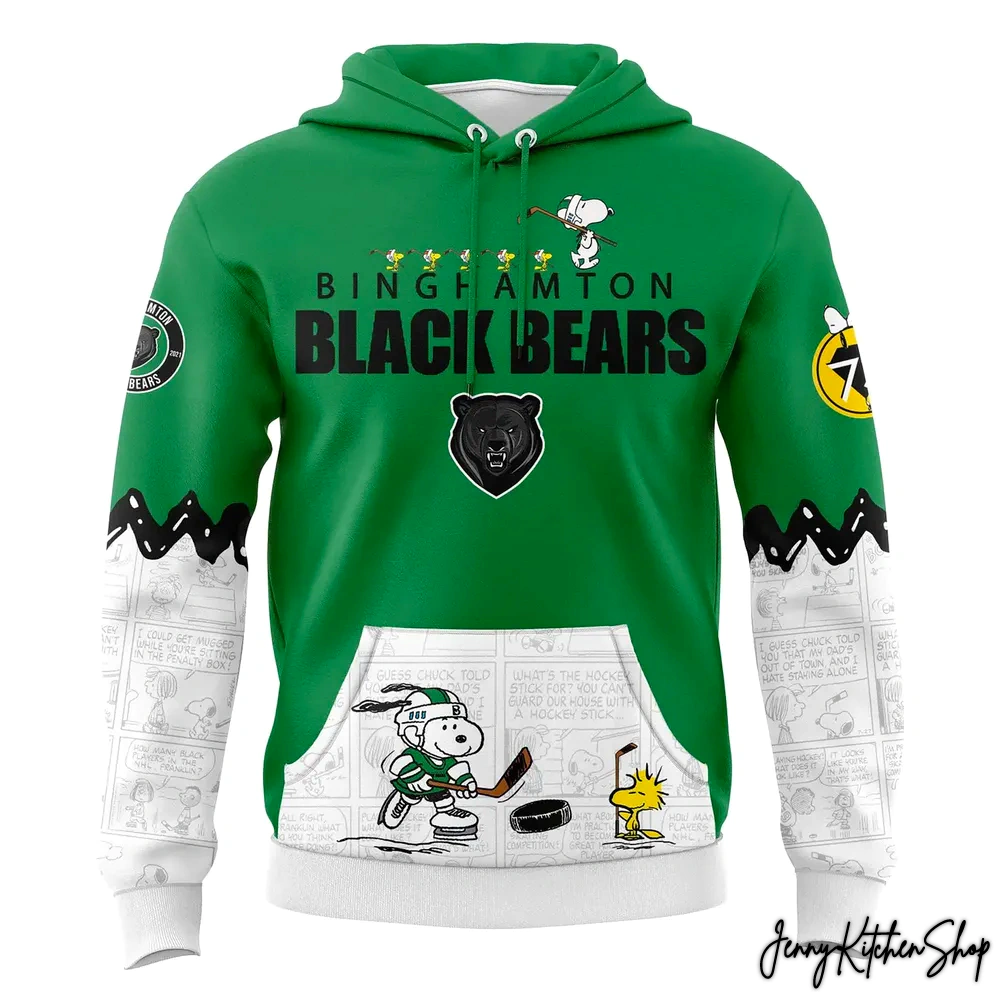 Binghamton Black Bears Peanuts Night Hoodie