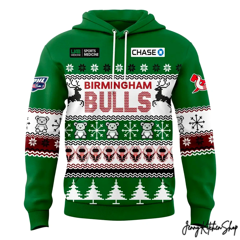 Birmingham Bulls 2025 Ugly Sweater Night Hoodie
