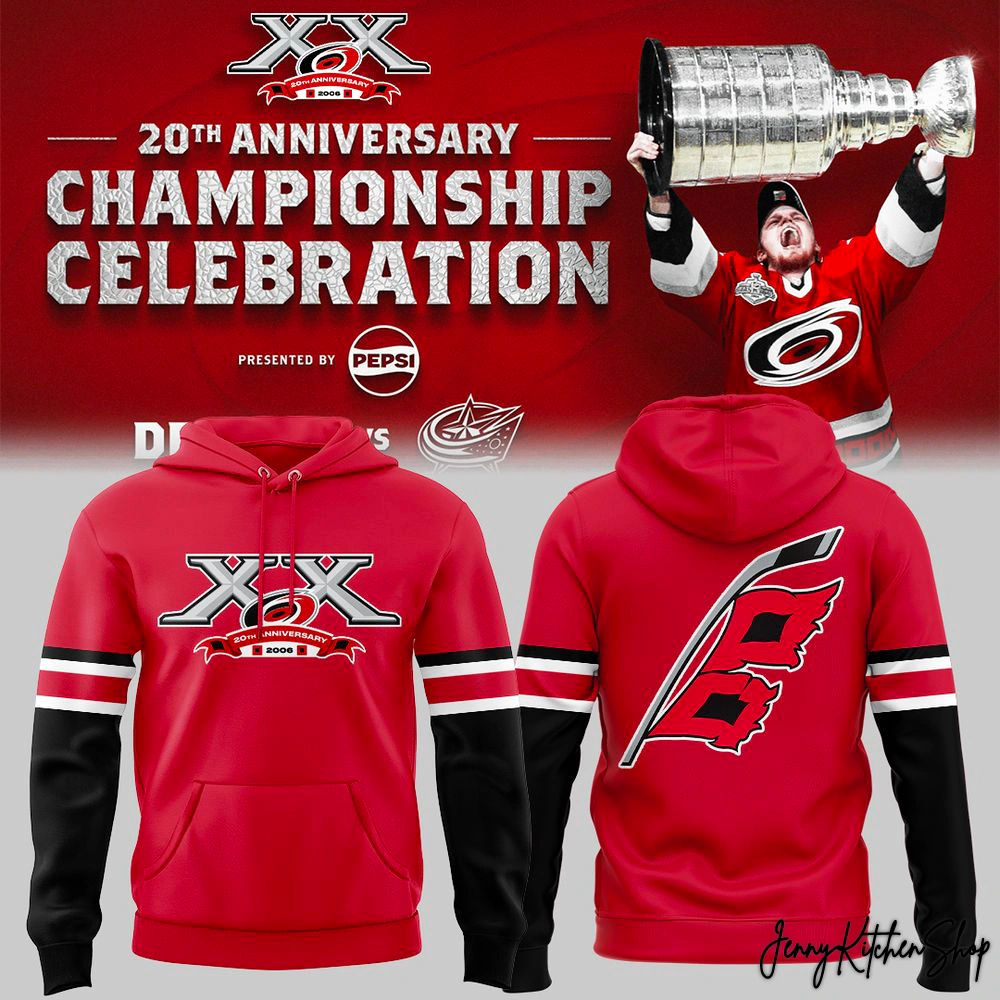 Carolina Hurricanes 20th Anniversary Champs Hoodie