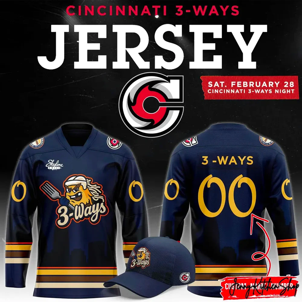 Cincinnati Cyclones 3 Ways New Edition Hockey Jersey Cincinnati Cyclones 3 Ways New Edition Hockey Jersey