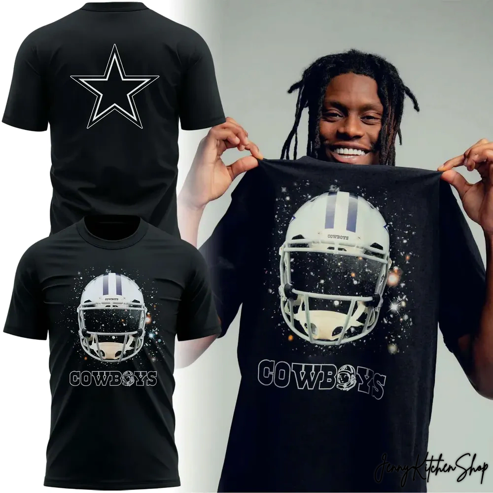 Dallas Cowboys Helmet Stars Limited T-Shirt