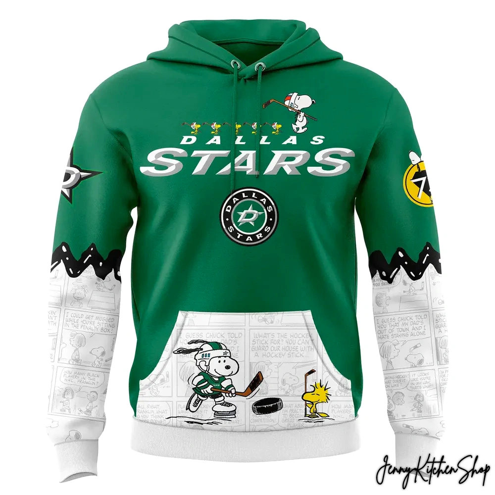 Dallas Stars Peanuts Night For Fan Hoodie