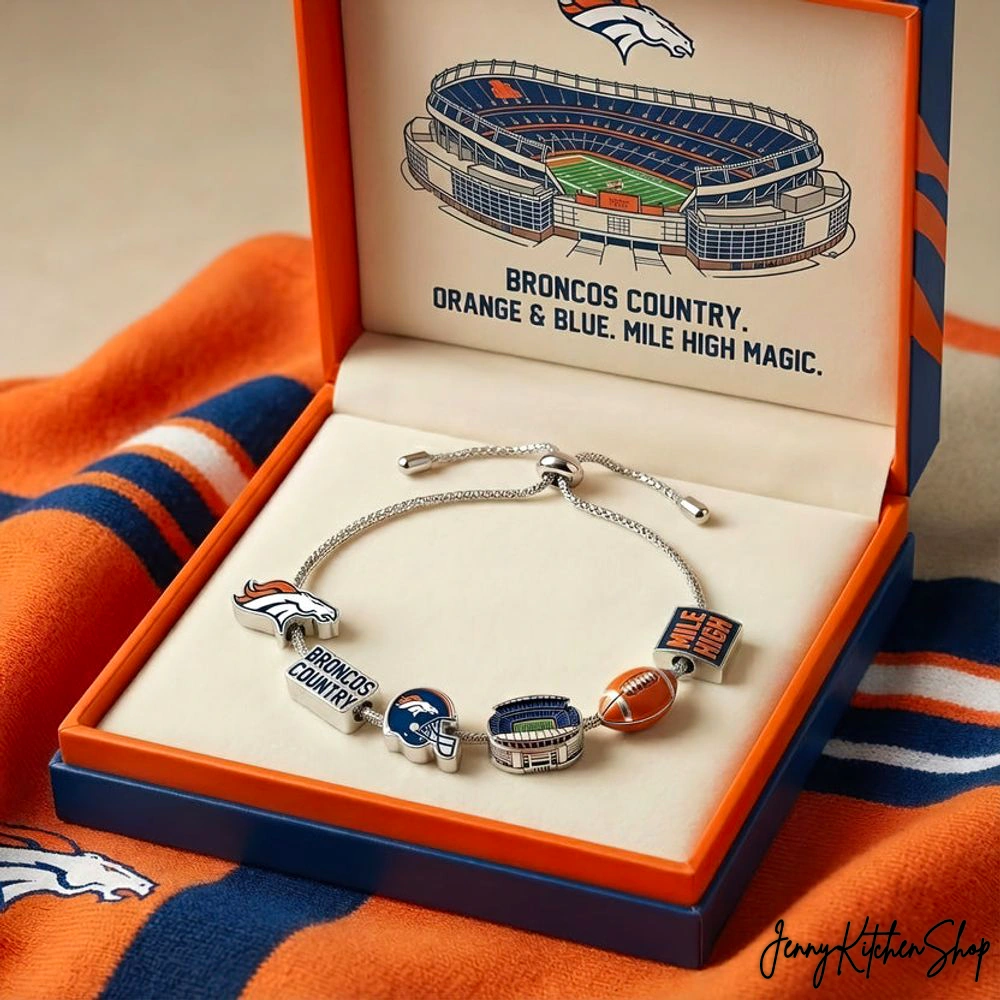 Denver Broncos Mile High Stadium Charm Bracelet
