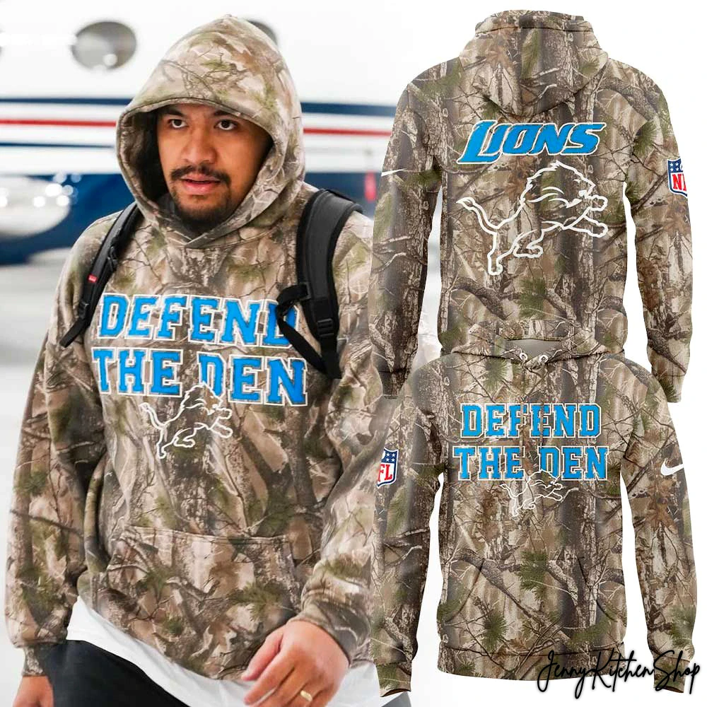 Detroit Lions Defend The Den New 2025-26 Camo Hoodie Detroit Lions Defend The Den New 2025-26 Camo Hoodie