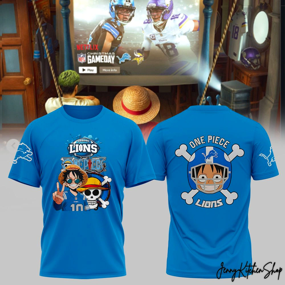 Detroit Lions x One Piece Game Day T-Shirt, Hoodie