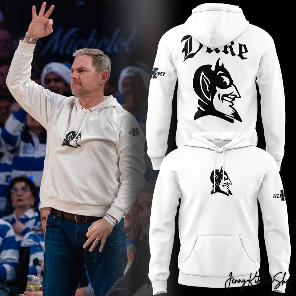 Duke Blue Devils x Coach Jon Scheyer Hoodie Duke Blue Devils x Coach Jon Scheyer Hoodie