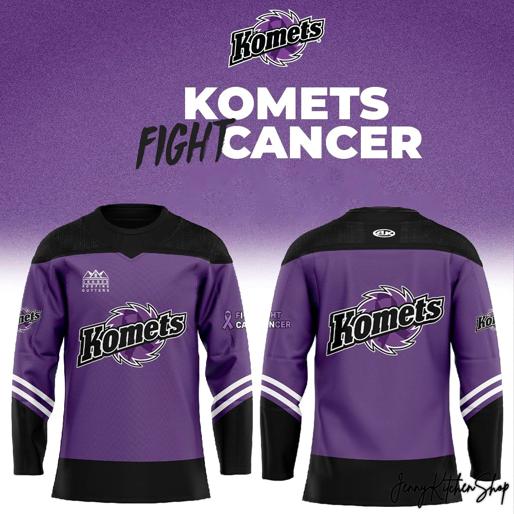 Fort Wayne Komet Cancer Night Replica Hockey Jersey Fort Wayne Komet Cancer Night Replica Hockey Jersey