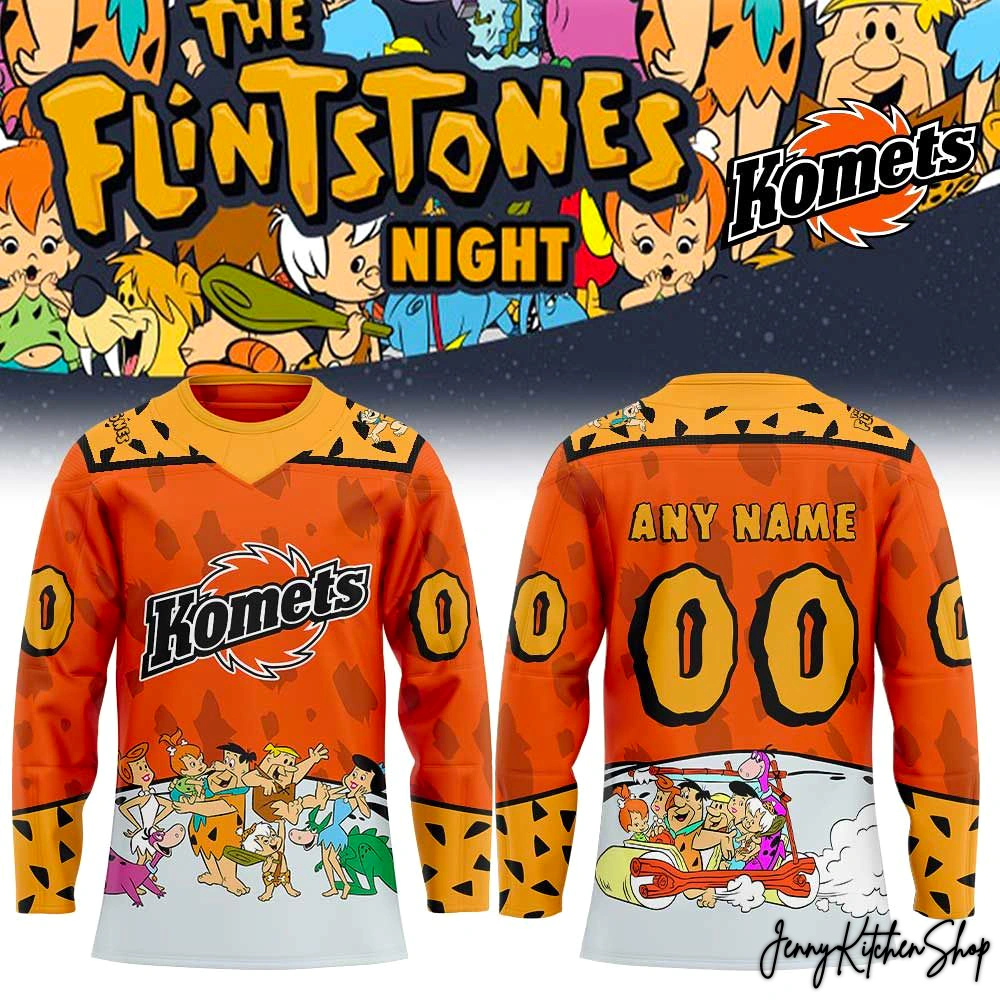 Fort Wayne Komets Flintstone Night Limited Hockey Jersey Fort Wayne Komets Flintstone Night Limited Hockey Jersey