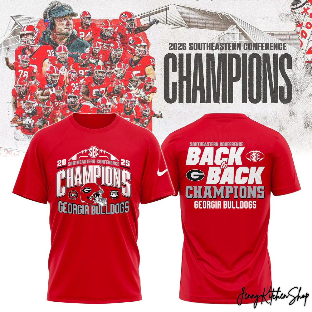 Georgia Bulldogs 2025 SEC Champions T-Shirt