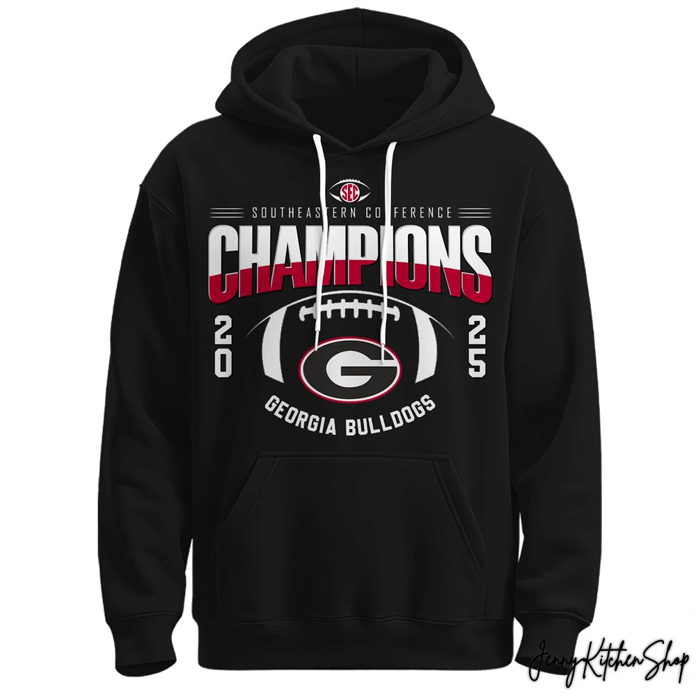 Georgia Bulldogs Football SEC Champions 2025 Hoodie