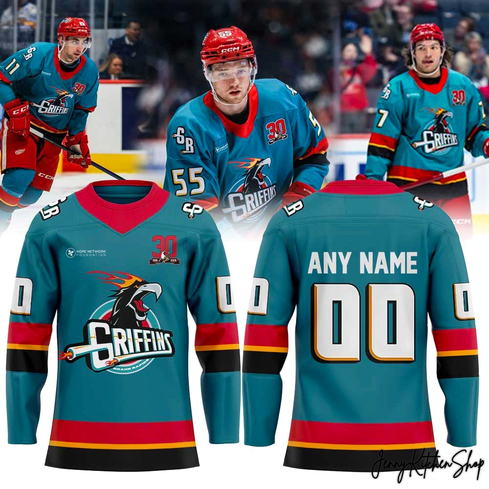 Grand Rapids Griffins Hat tricks Hoops Night Hockey Jersey