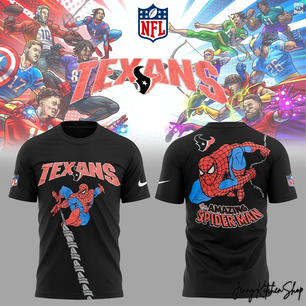 Houston Texans Amazing Spider Man 2025 T-Shirt, Hoodie Houston Texans Amazing Spider Man 2025 T-Shirt, Hoodie