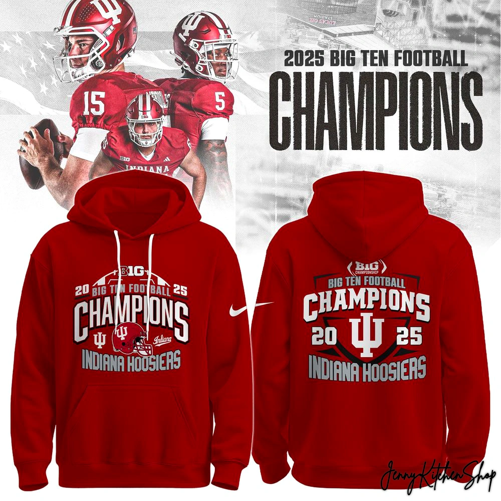 Indiana Hoosiers 2025 Big Ten Champions Hoodie