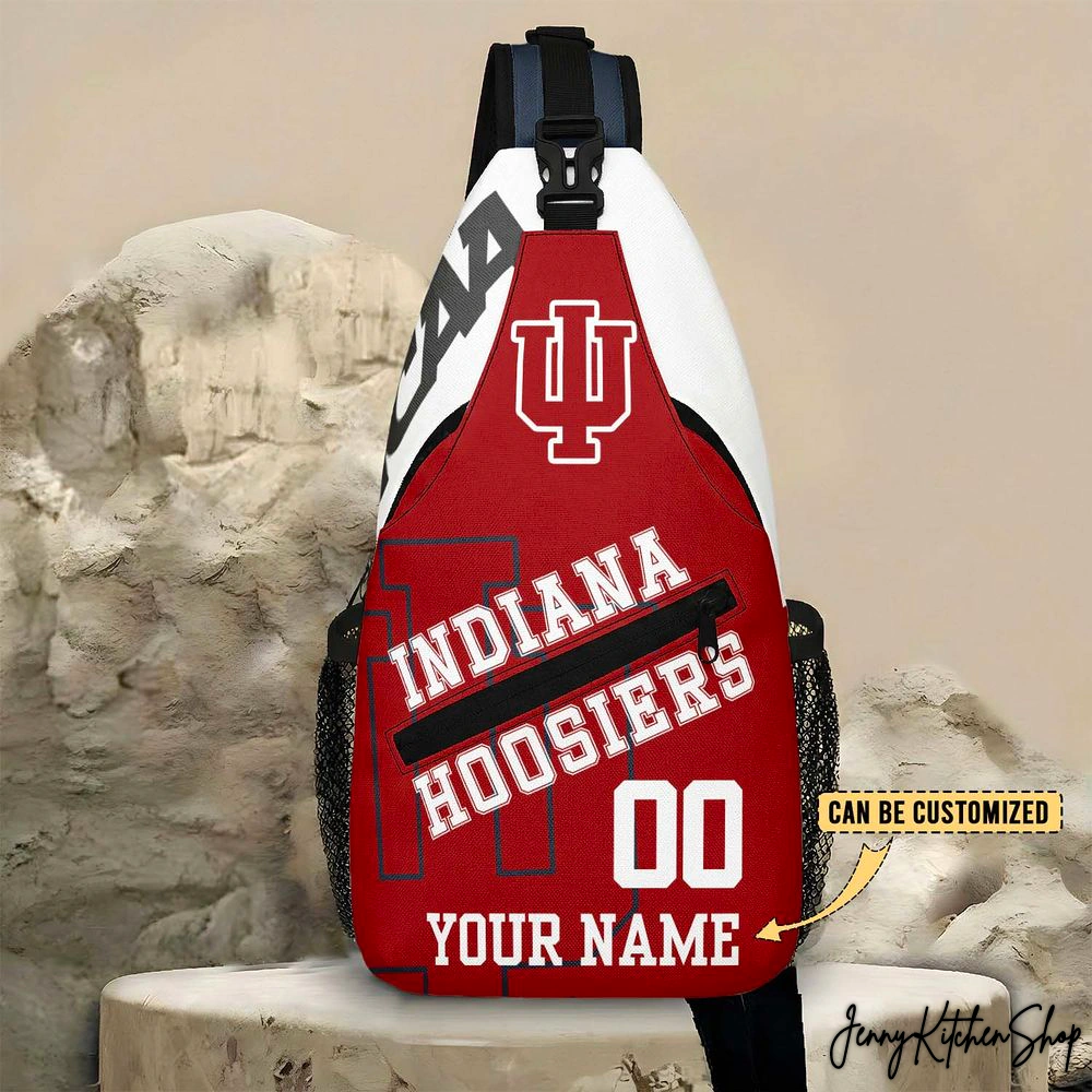 Indiana Hoosiers Football Personalized Sling Bags
