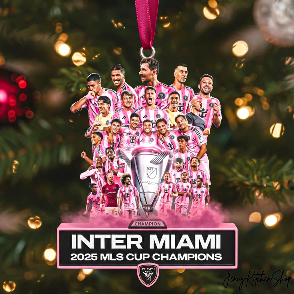 Inter Miami MLS Cup 2025 Champions Ornament