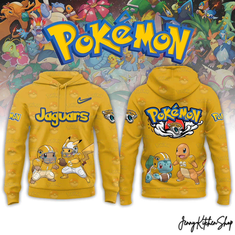 Jacksonville Jaguars Pokemon Collab Special Design Hoodie