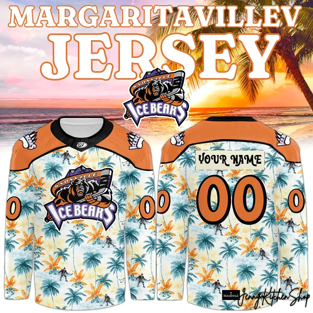 Knoxville Ice Bears 2026 Margaritaville Hockey Jersey Knoxville Ice Bears 2026 Margaritaville Hockey Jersey