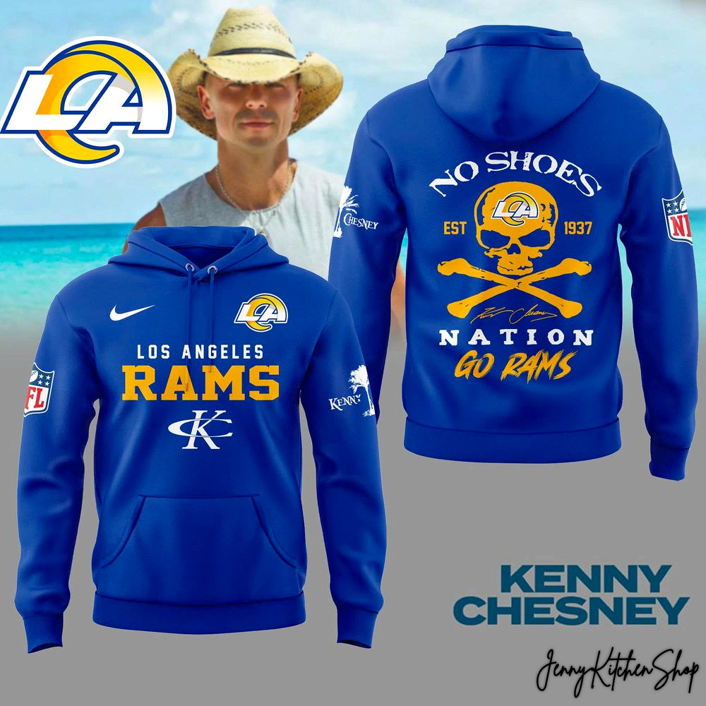 Los Angeles Rams x Kenny Chesney No Shoes Nation Collection Hoodie