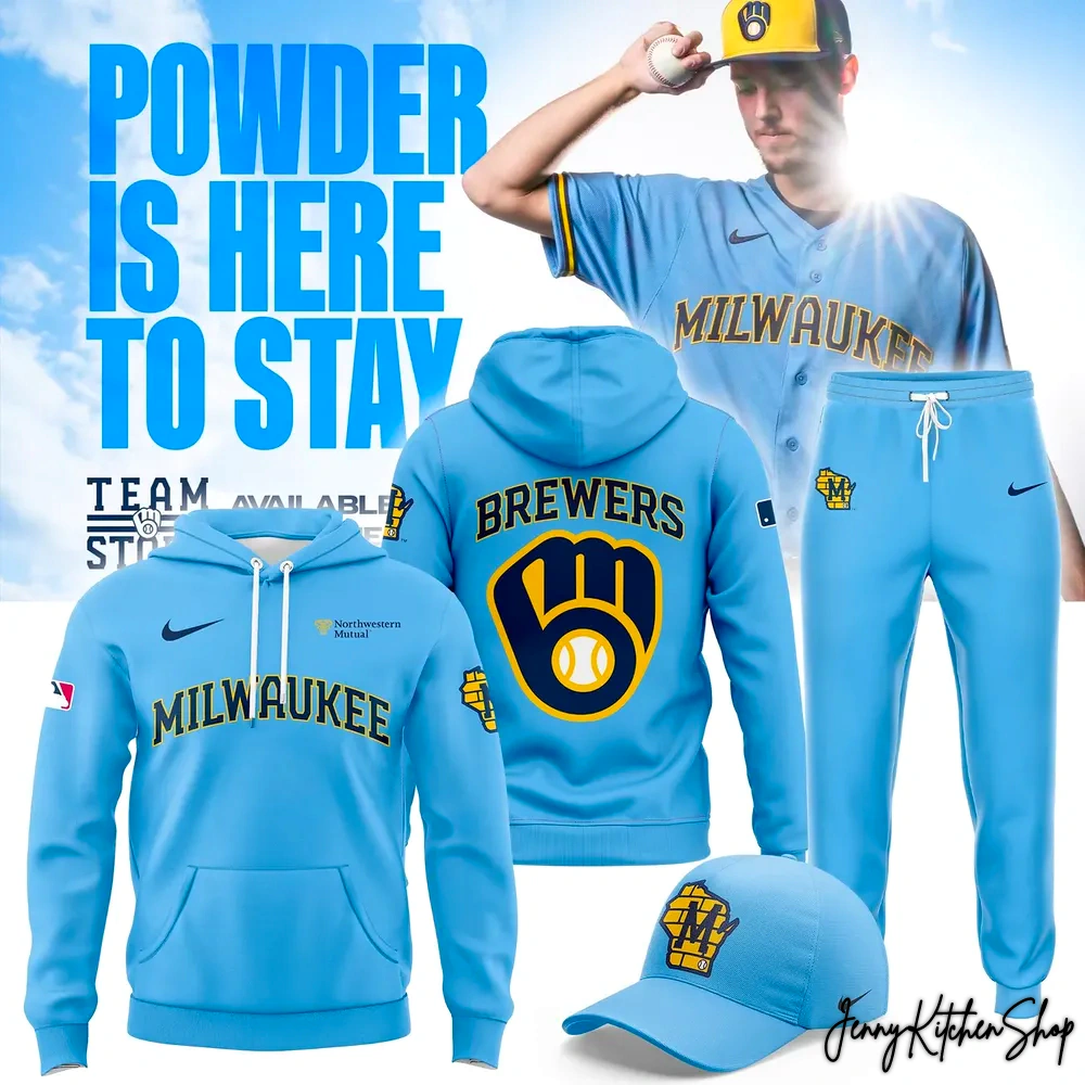 Milwaukee Brewers 2025 Powder Blue Hoodie