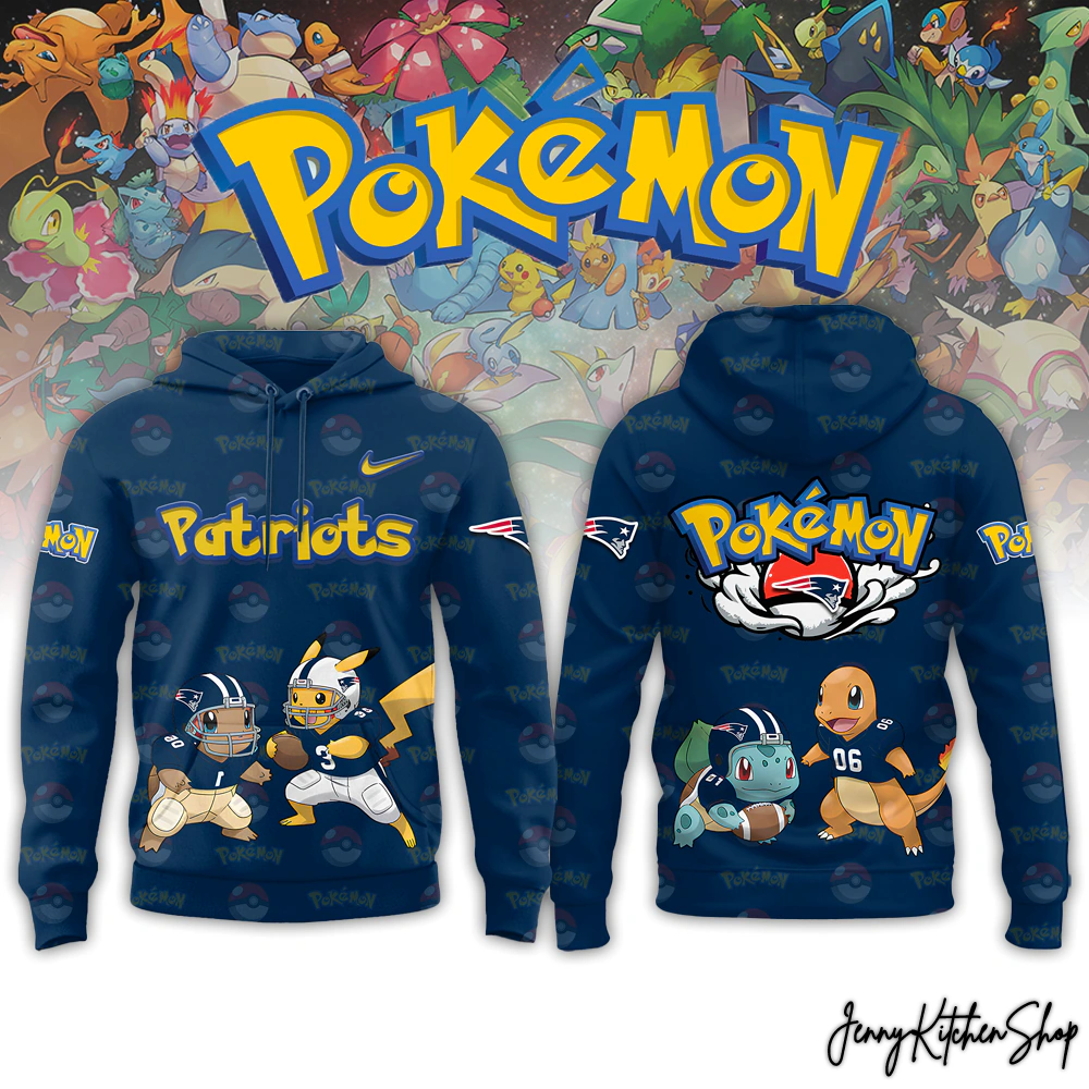 New England Patriots Pokemon Collab Special Design Hoodie