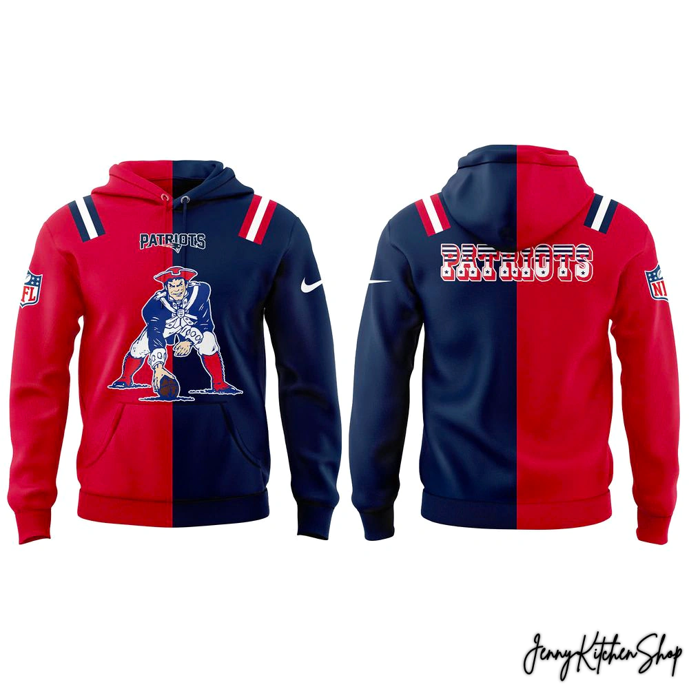 New England Patriots Throwback Mix 2025 Hoodie