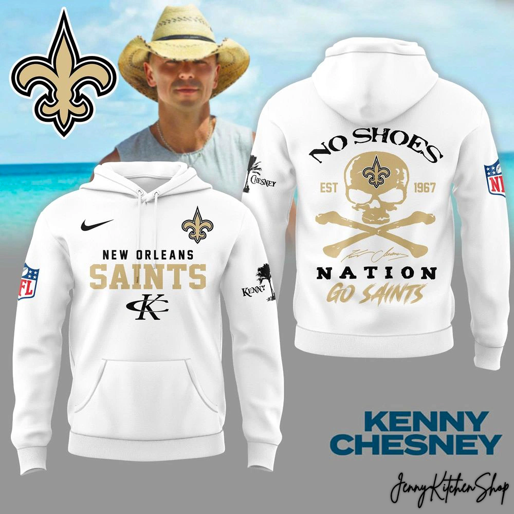 New Orleans Saints x Kenny Chesney No Shoes Limited Hoodie
