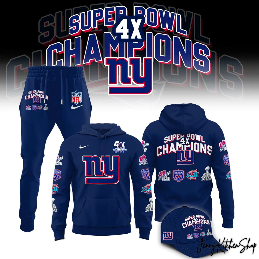 New York Giants 4x Super Bowl Champions Collection Hoodie