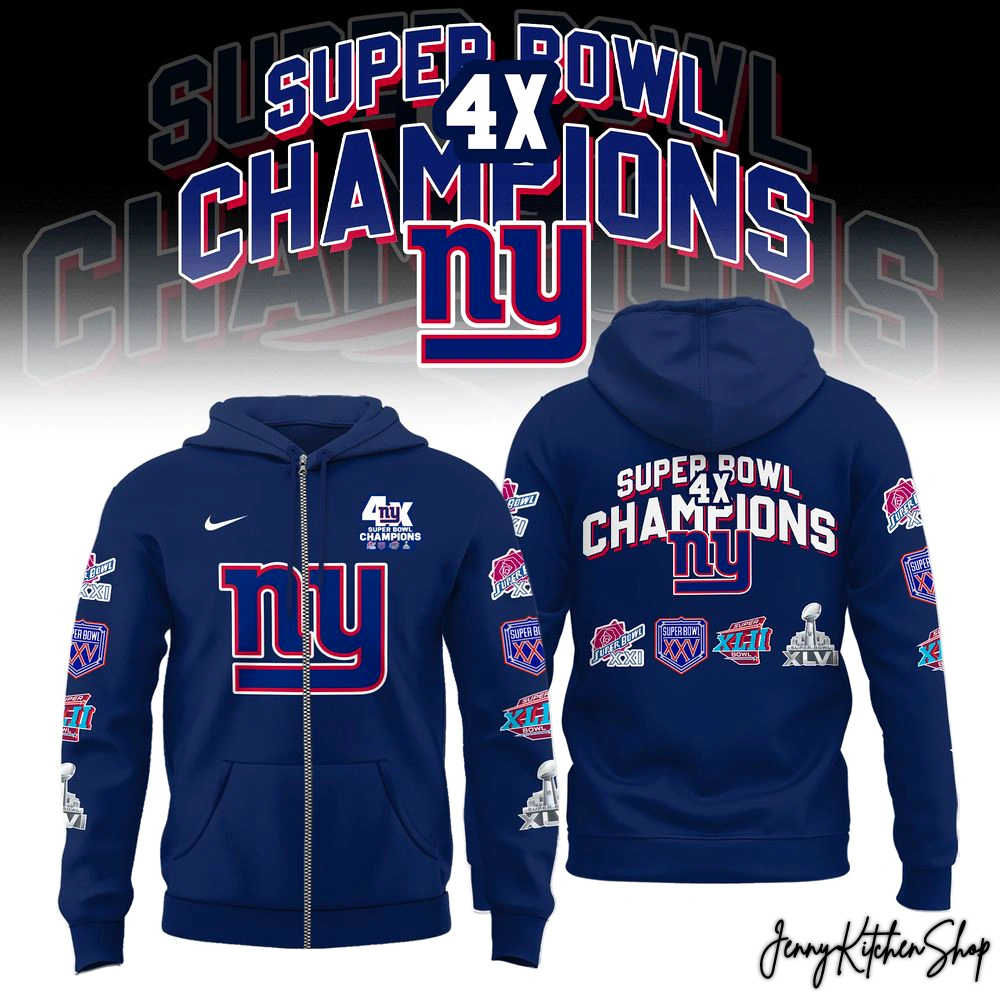 New York Giants 4x Super Bowl Champions Collection Hoodie