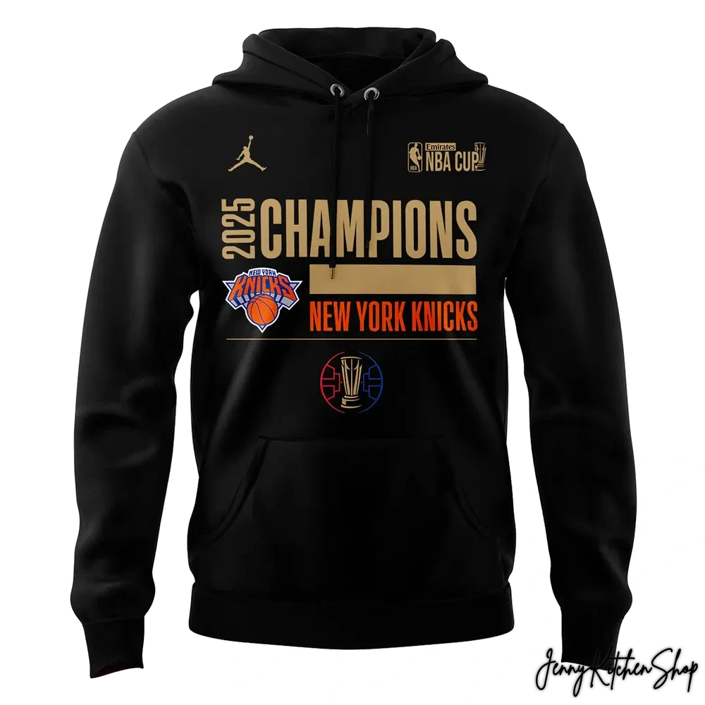 New York Knicks 2025 Champions Collection Hoodie Cap