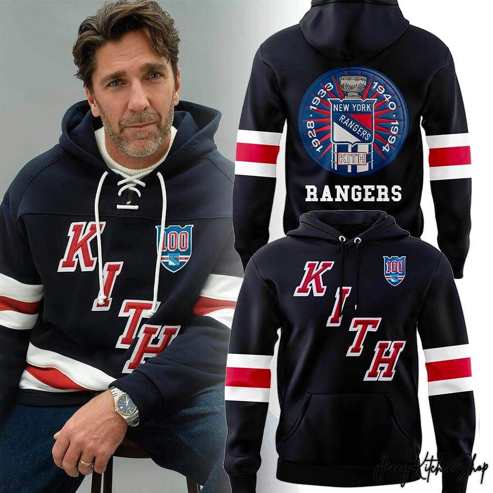 New York Rangers x Henrik Lundqvist 100th Anniversary Limited Hoodie