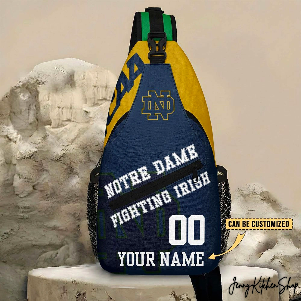 Notre Dame Football Personalized Sling Bags Notre Dame Football Personalized Sling Bags