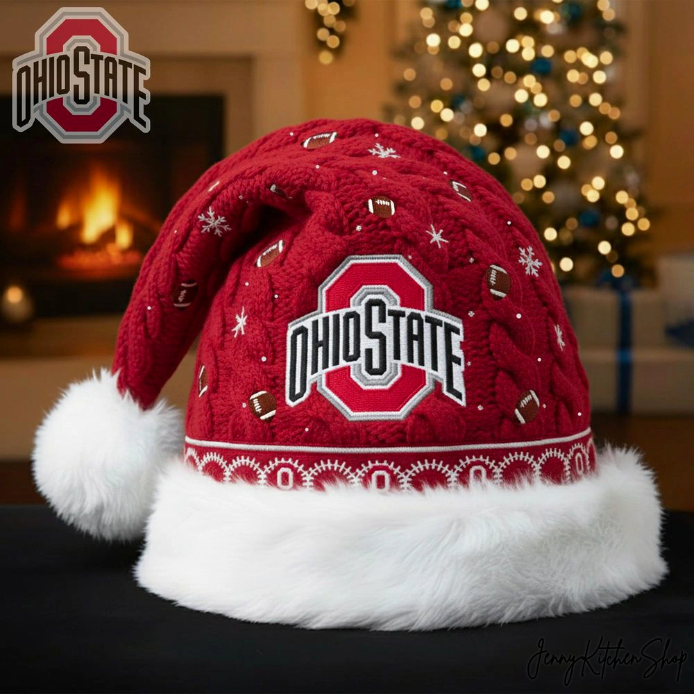 Ohio State Buckeyes Christmas For Fan Santa Hat