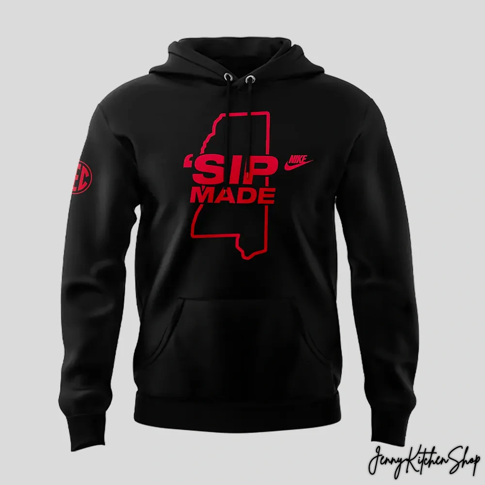 Ole Miss Football Sip Made Black Hoodie