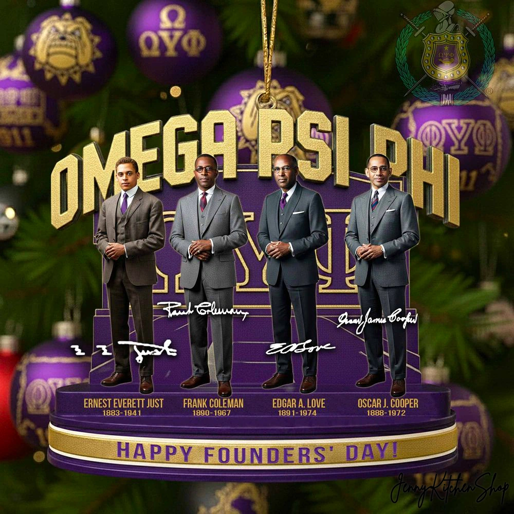 Omega Psi Phi Happy Founder Day Ornament