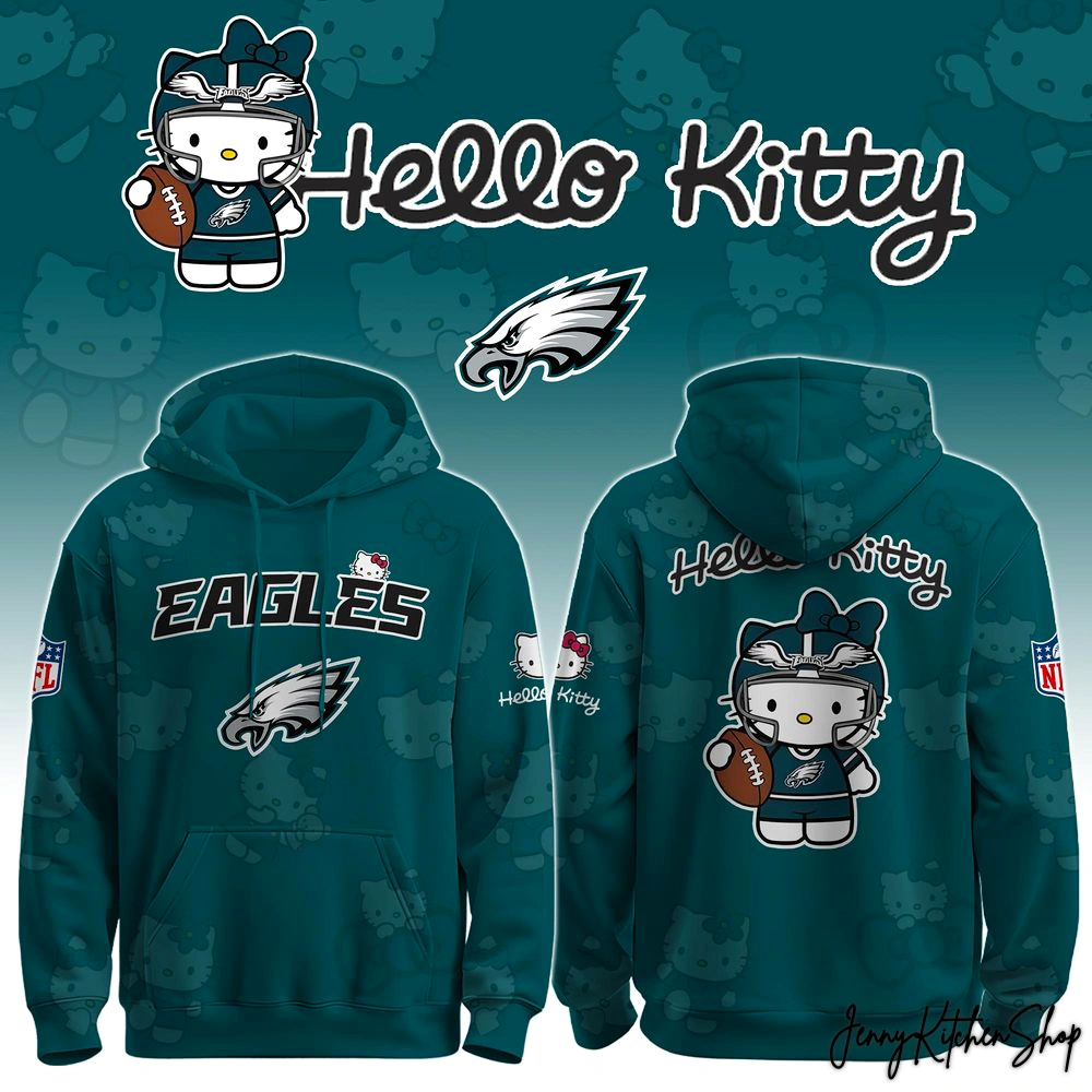 Philadelphia Eagles Hello Kitty For Fans Hoodie Philadelphia Eagles Hello Kitty For Fans Hoodie