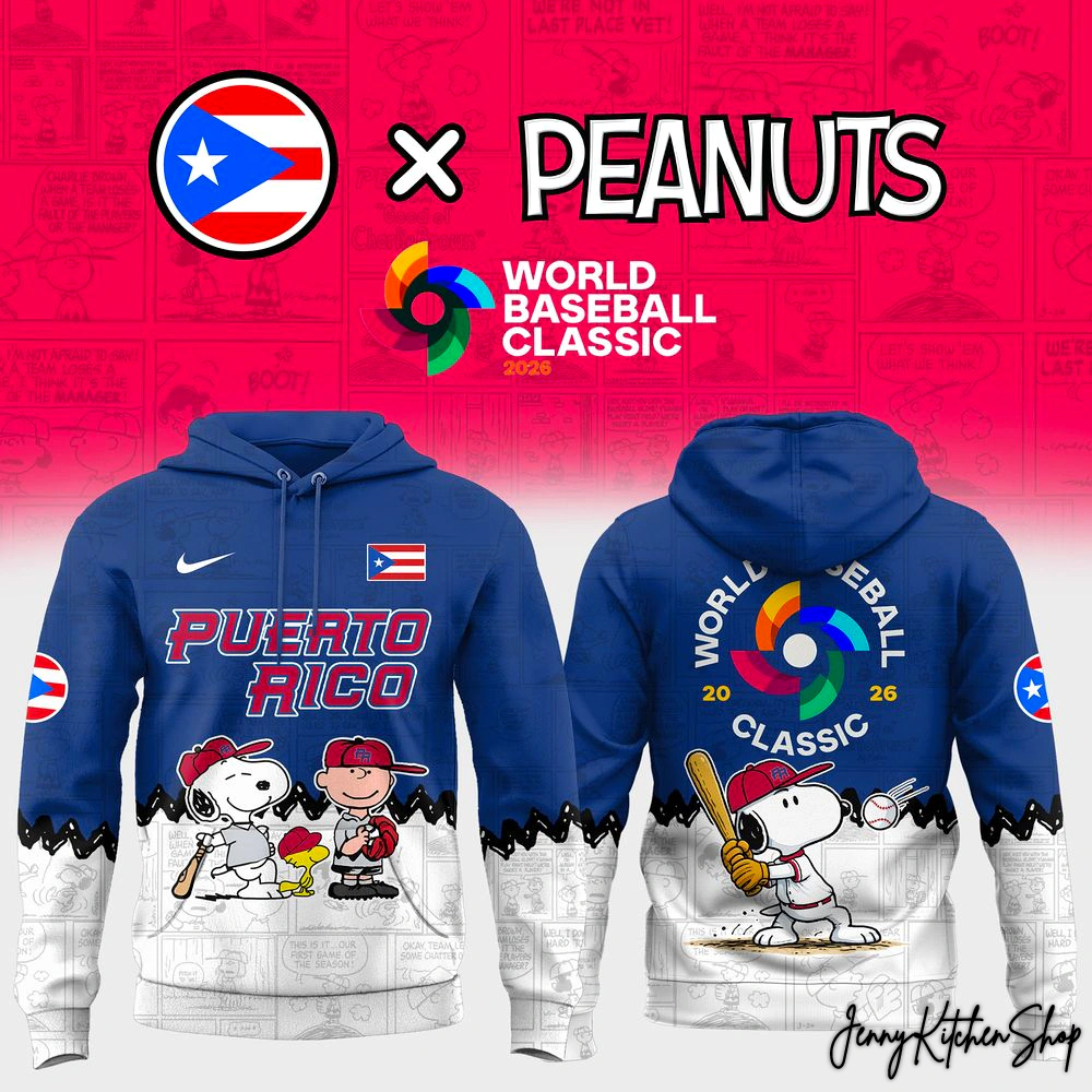 Puerto Rico x Peanut 2026 World Baseball Hoodie