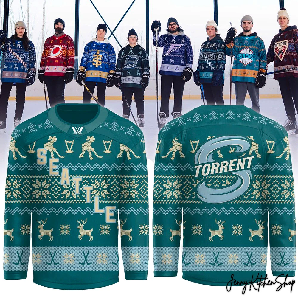Seattle Torrent PWHL Holiday New Hockey Jersey Seattle Torrent PWHL Holiday New Hockey Jersey