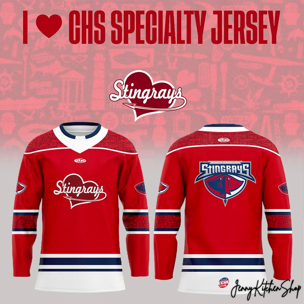 South Carolina Stingrays Inspired By Charleston And The Valentine Jersey South Carolina Stingrays Inspired By Charleston And The Valentine Jersey