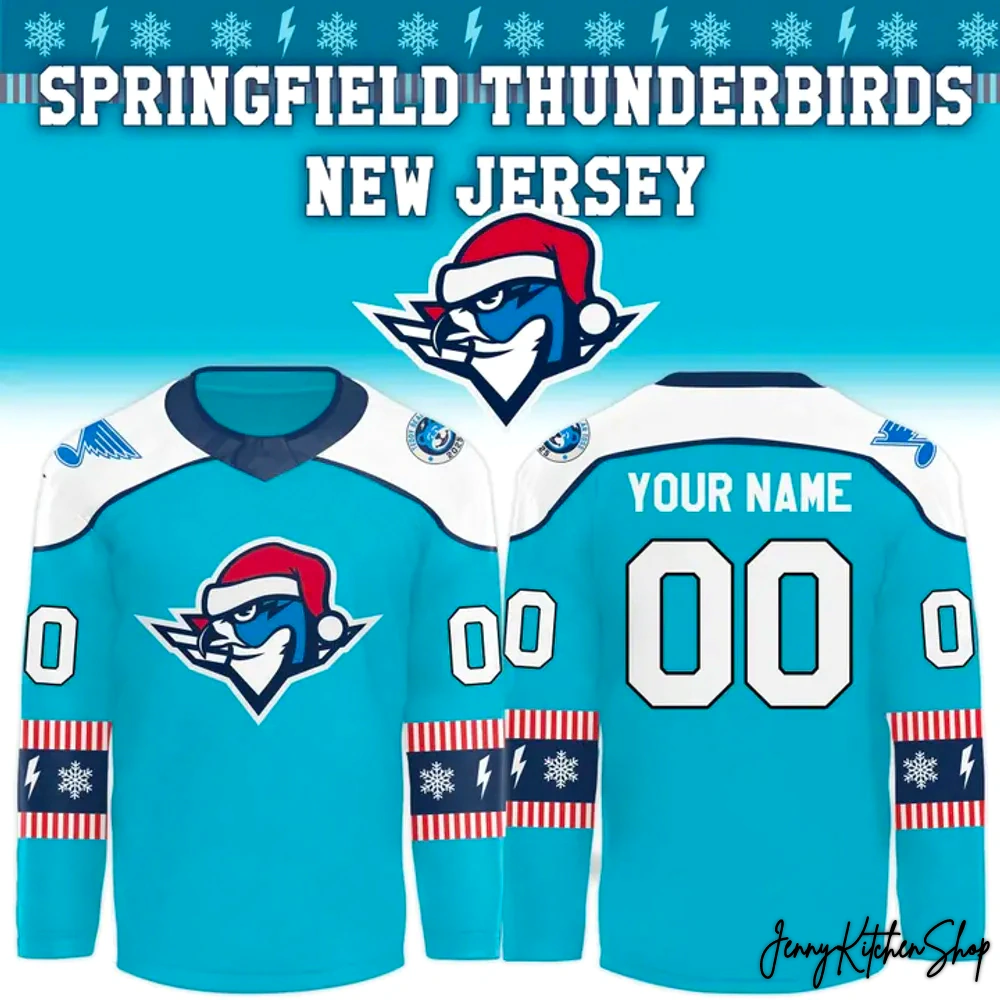 Springfield Thunderbirds Merry Christmas 2025 Hockey Jersey