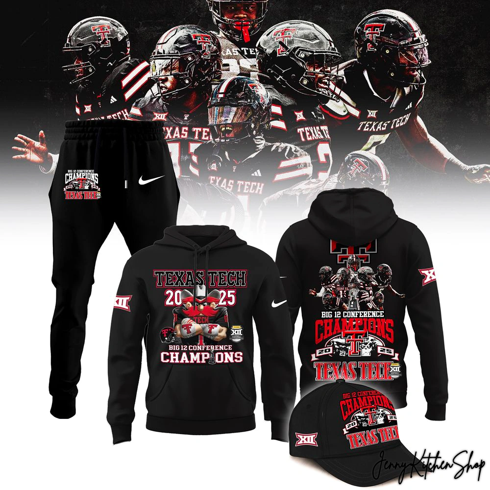 Texas Tech Red Raiders 2025 Big 12 Champions Combo Hoodie