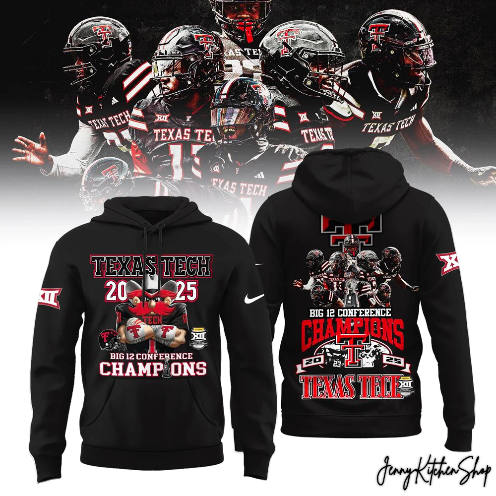 Texas Tech Red Raiders 2025 Big 12 Champions Combo Hoodie