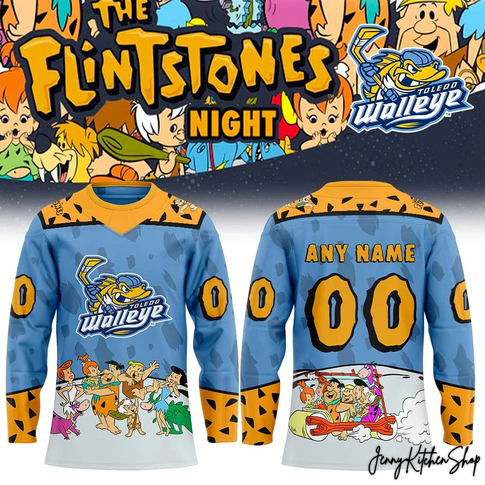 Toledo Walleye Flintstone Night Limited Hockey Jersey Toledo Walleye Flintstone Night Limited Hockey Jersey