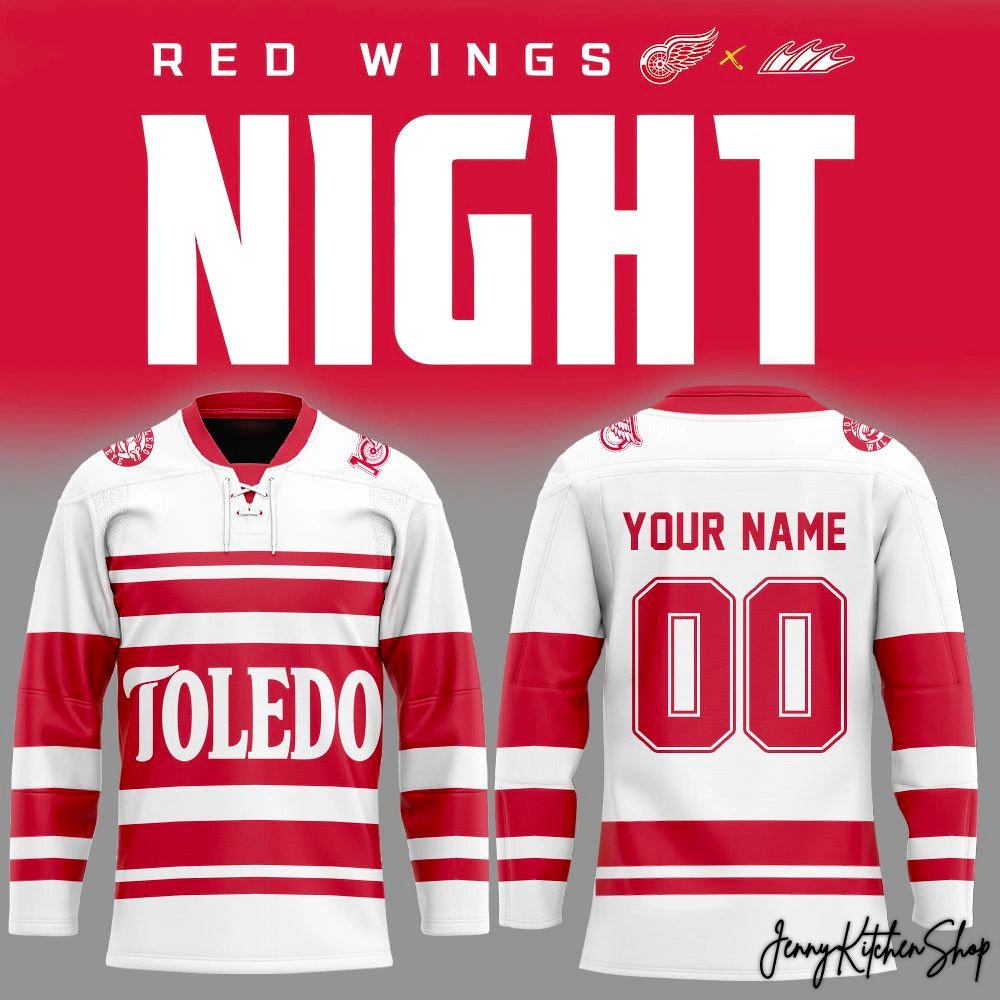 Toledo Walleye x Red Wings Affiliate Night Hockey Jersey Toledo Walleye x Red Wings Affiliate Night Hockey Jersey