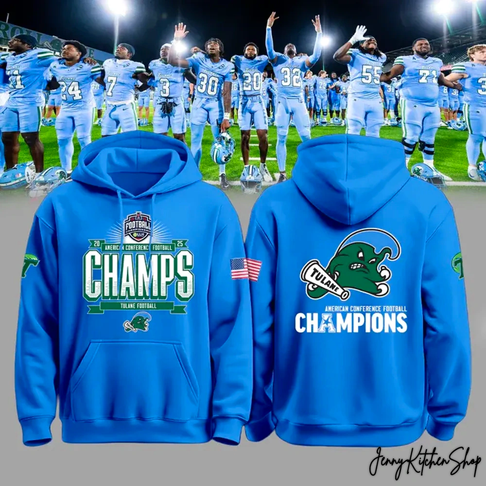 Tulane Green Wave 2025 The American Champions Locker Room Hoodie
