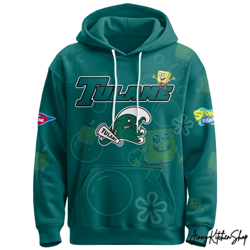 Tulane Green Wave x SpongeBob Hoodie
