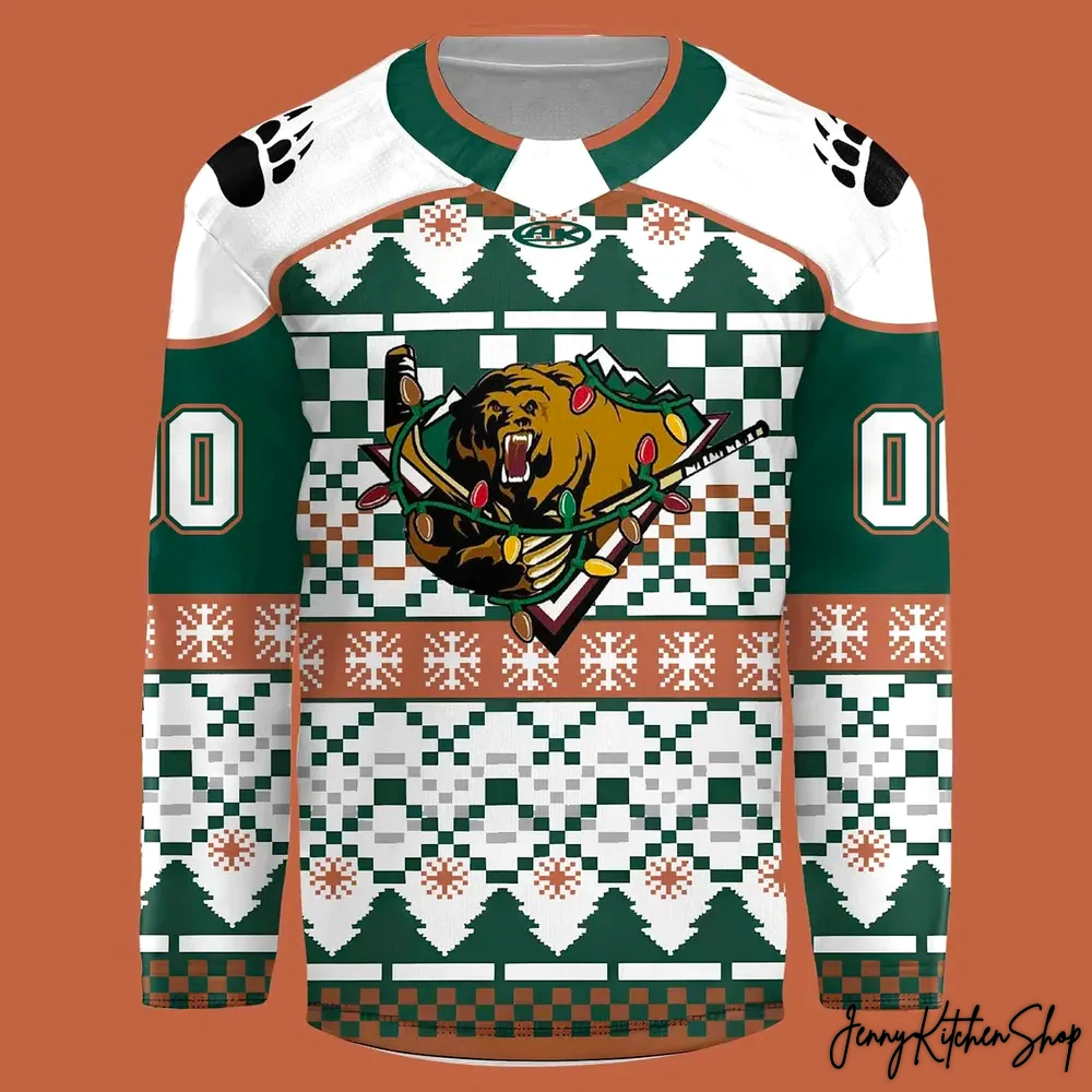 Utah Grizzlies Christmas New Hockey Jersey